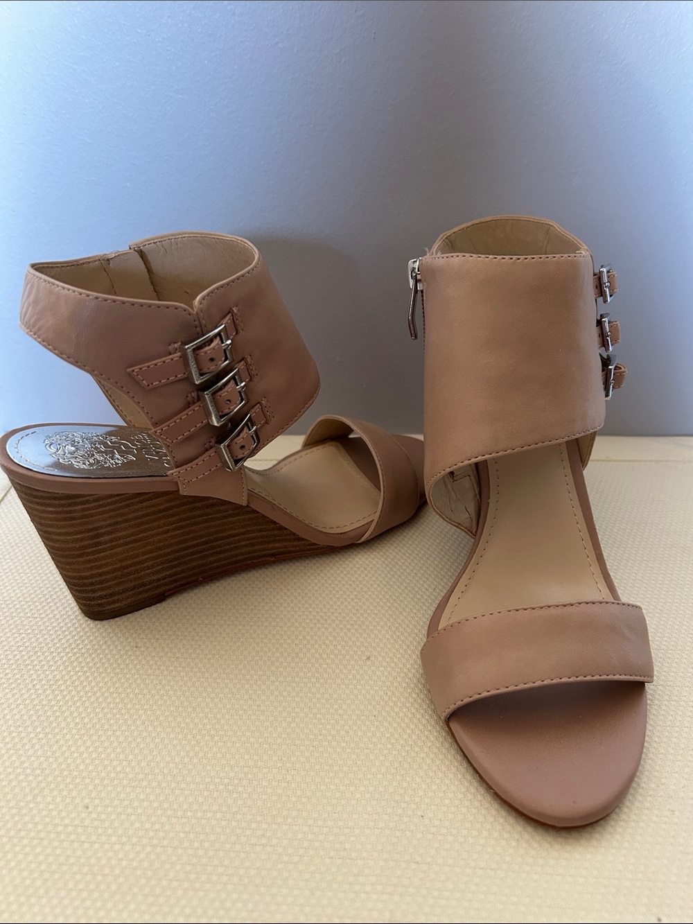 Vince Camuto Lyssia Wedge Sandals in Blush